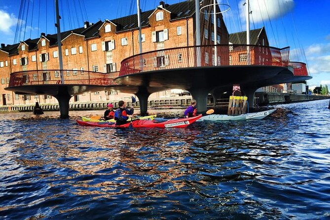 2 Hours Guided Kayak Tour in Copenhagen Harbor - Paddling beneath the bridge from the harbor