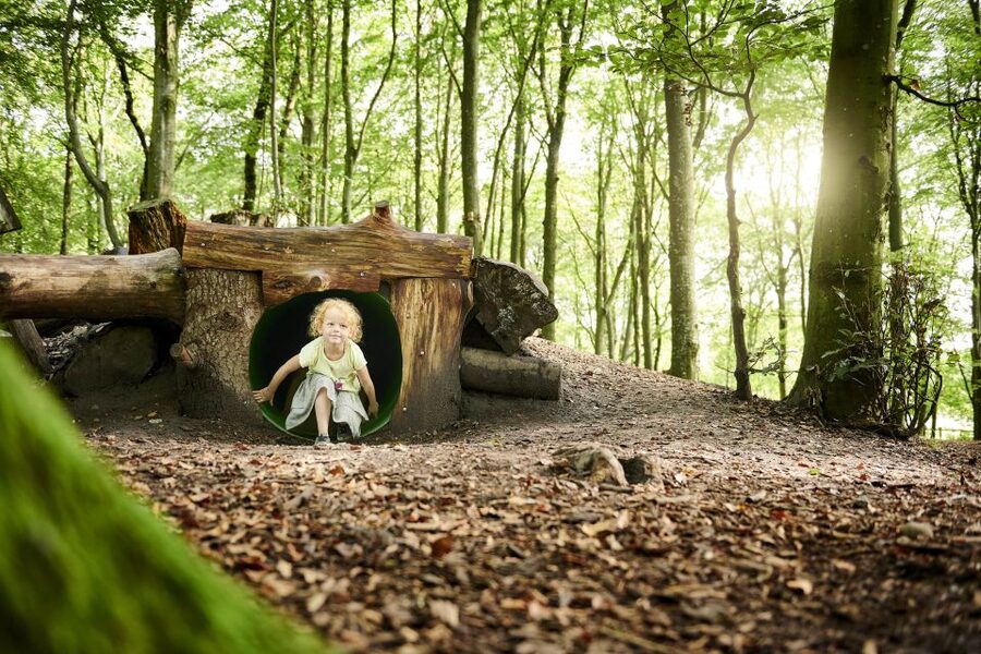 Skjern: WOW PARK Entry Ticket - Treehouses and giant suspended balls
